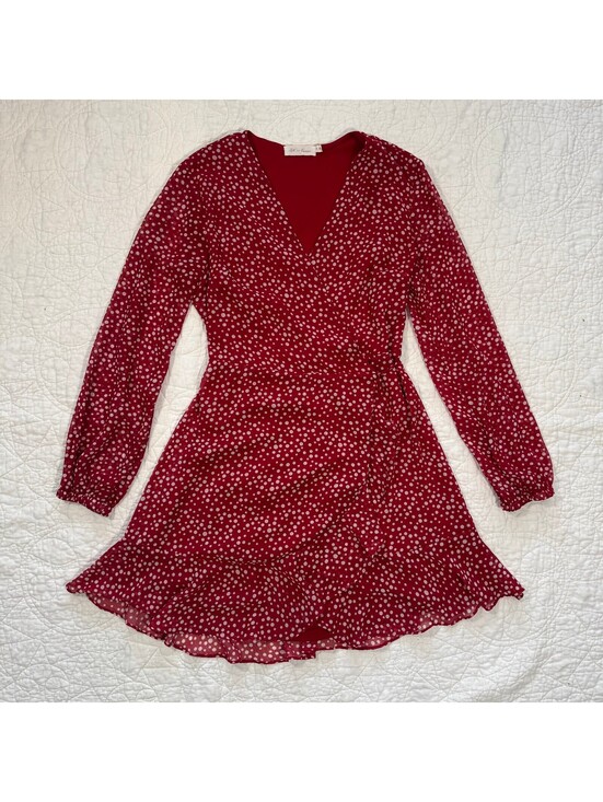 All in Favor Dresses & Skirts - All In Favor Red and White Polka Dot Mini Rap Dress Size small